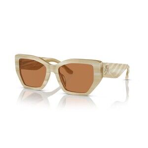 Tory Burch TY7187U 189073 Ivory Horn - Brown Lenses 53mm Women's Sunglasses